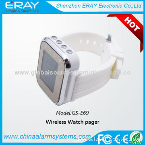 Wireless waiter calling system wrist pager with 1527/2262 signal code